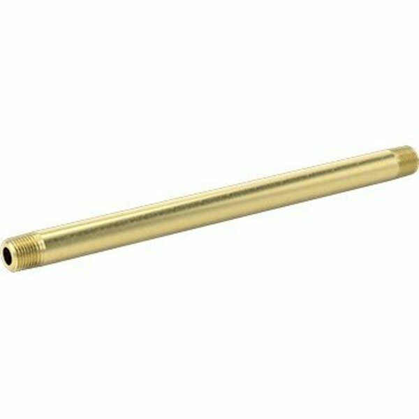 Bsc Preferred High-Pressure Brass Pipe Fitting Nipple Threaded on Both Ends 1/8 Pipe Size 6 Long 50785K965